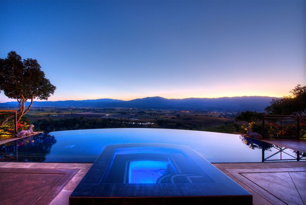 Auberge Du Soleil Rutherford Ca for a Mediterranean Pool with a Metal Railing and Wine Country Masterpiece by Decker Bullock Sotheby's International Realty