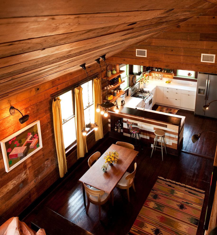 Austin Furniture Depot for a Eclectic Dining Room with a Weathered Wood and East Austin Bungalow by Studio 512