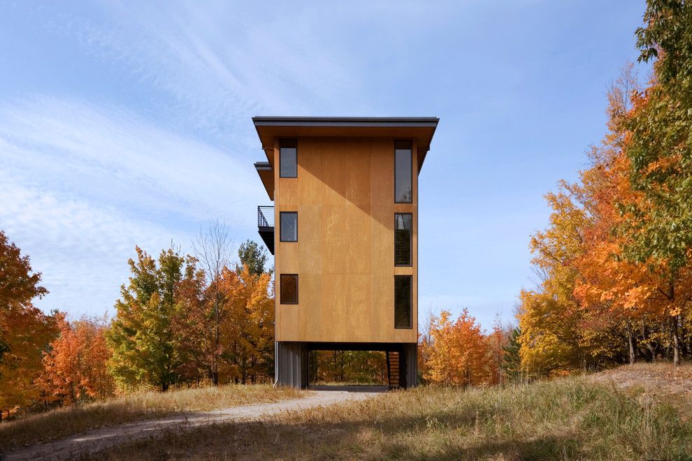 Autumn Glen Apartments for a Contemporary Exterior with a Plywood Siding and Glen Lake Tower by Prentiss Balance Wickline Architects