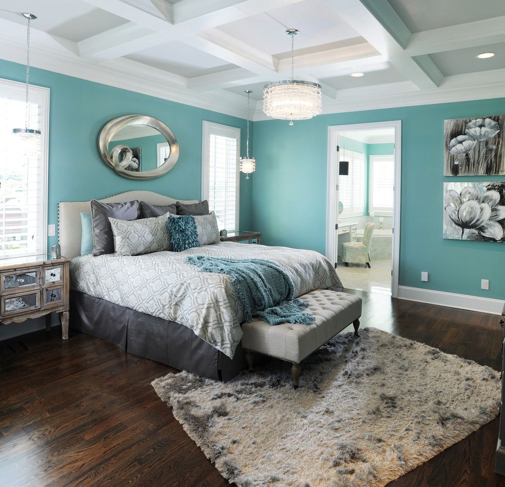 Avalon West Chelsea for a Traditional Bedroom with a Turquoise and Master Bedroom #1 by Brian Benda