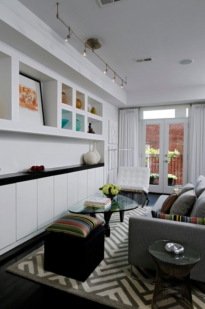 Avanti Furniture for a Contemporary Living Room with a White Gray and Black and Irving Street by Patrick Brian Jones Pllc