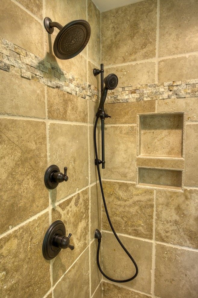 Az Tile Tempe for a Rustic Spaces with a Natural Stone Tile and Bathroom in Fairfax by Oak Hill Building & Remodeling