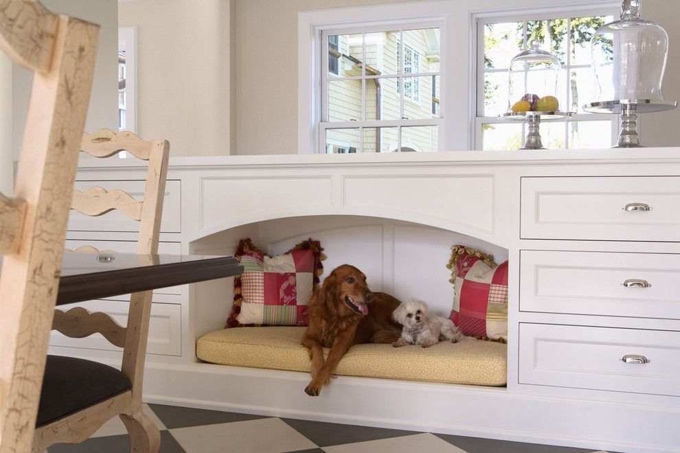 Baby Wiener Dogs for a Traditional Kitchen with a Dog Bed and Dog Bed by Rlh Studio