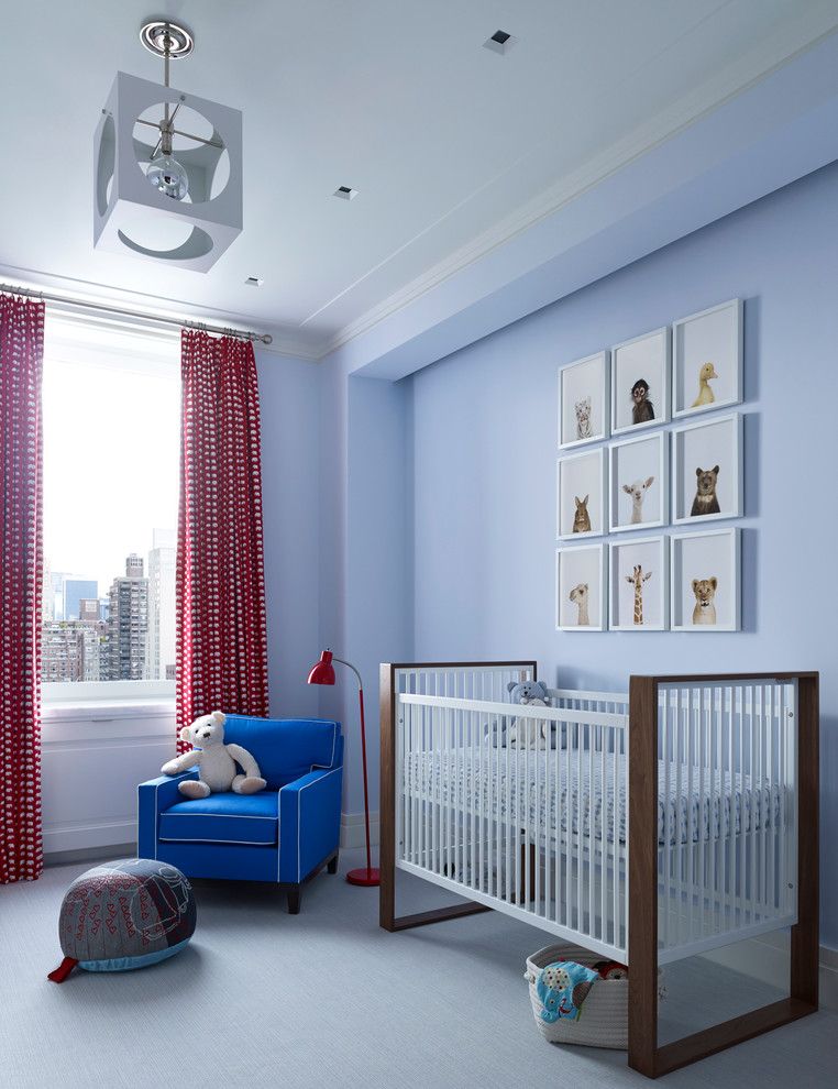 Baby Wiener Dogs for a Transitional Nursery with a Urban and Park Avenue Residence by Douglas C. Wright Architects