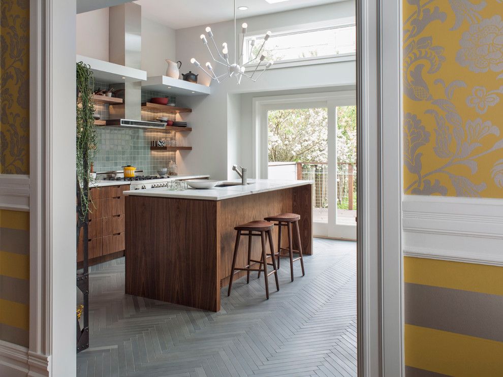 Backpage San Francisco for a Contemporary Kitchen with a Open Shelves and San Francisco Remodel by Hart Wright Architects, Aia