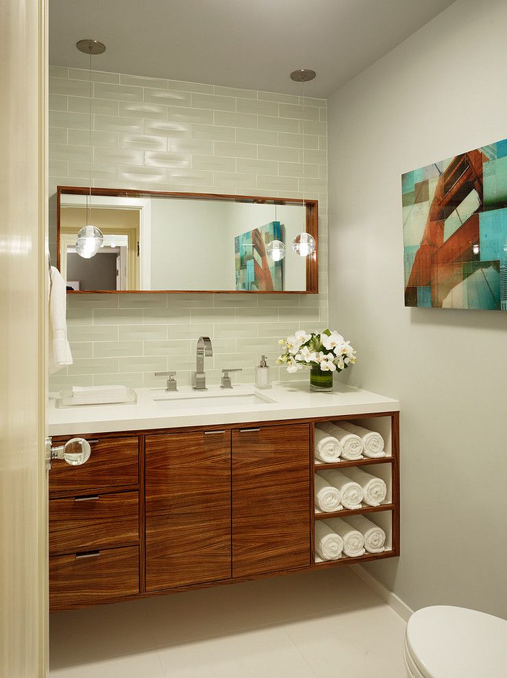 Backpage San Francisco for a Contemporary Powder Room with a Wood Cabinets and 2011 San Francisco Decorators Showcase by Farallon Construction Inc.