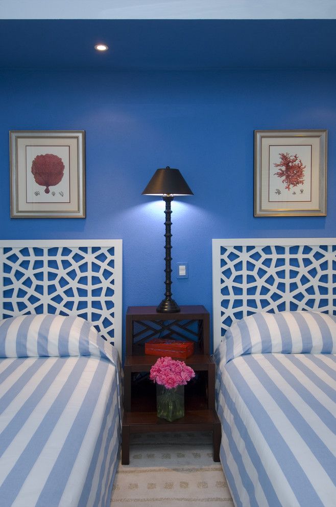 Backpage San Francisco for a Tropical Bedroom with a Fretwork Headboard and Jerry Jacobs Design: Interior Design San Francisco Bay Area by Jerry Jacobs Design, Inc.