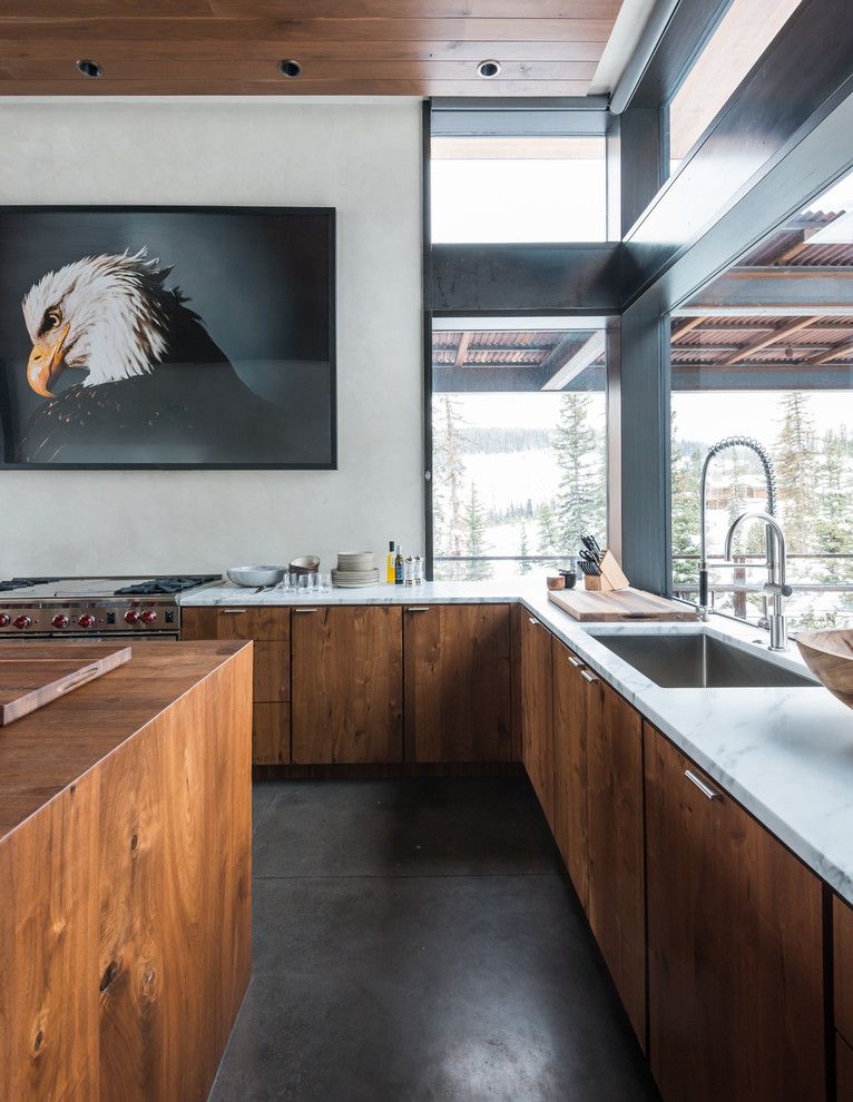 Bald Eagle Wingspan for a Rustic Kitchen with a Wood and Mountain Modern by Pearson Design Group