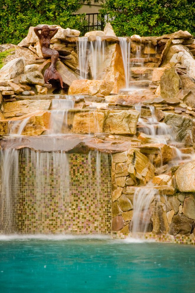 Ballantyne Spa for a Tropical Spaces with a Swim Up Bar and Ballantyne Tropical Oasis by Coogan's Landscape Design