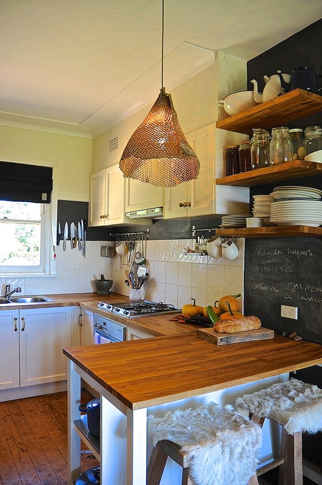 Bamboo Cutting Board Care for a Rustic Kitchen with a Window and Harriet Goodall by Luci.d Interiors