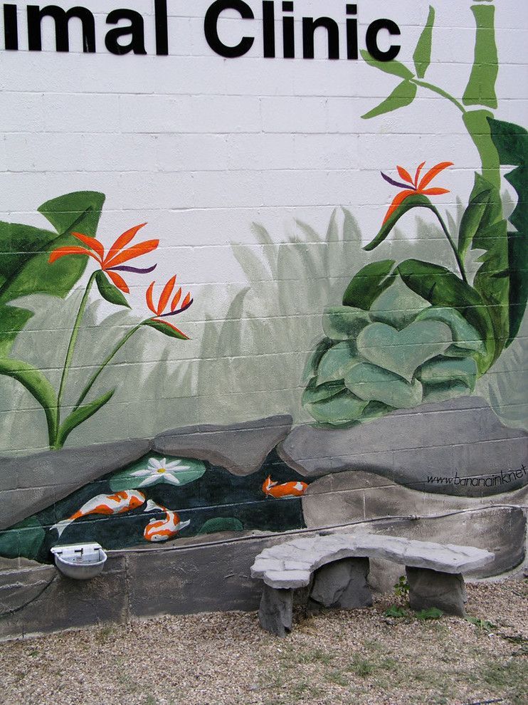 Banana Leaf Dallas for a  Landscape with a Mural and Canine Oasis by Banana, Ink.  a Creative Studio