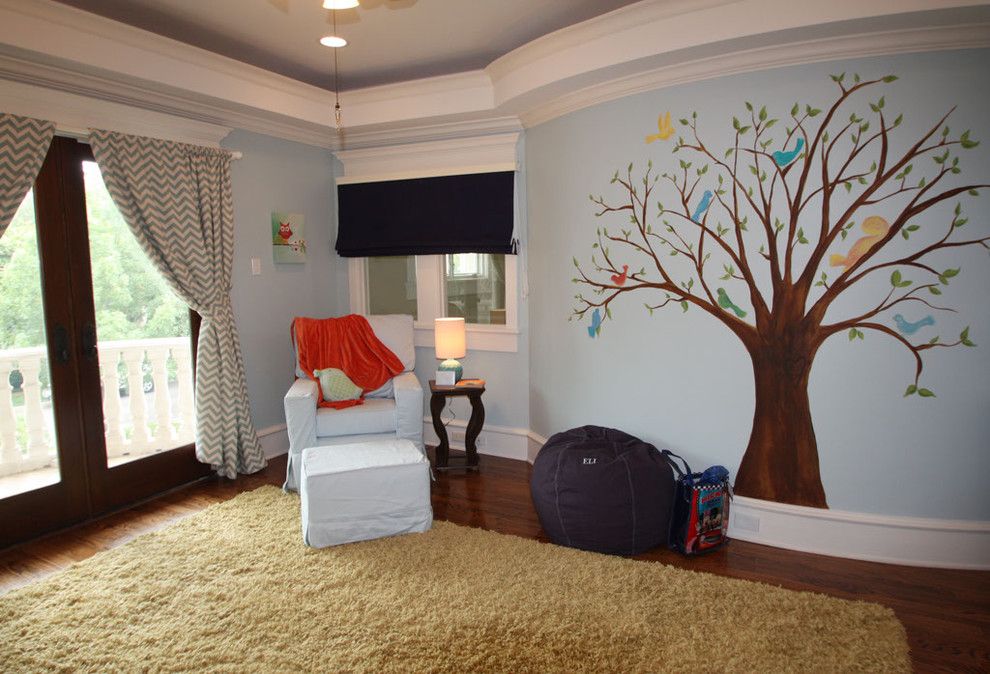 Banana Leaf Dallas for a Traditional Kids with a Bird and Lovebirds Nursery by Banana, Ink.  a Creative Studio