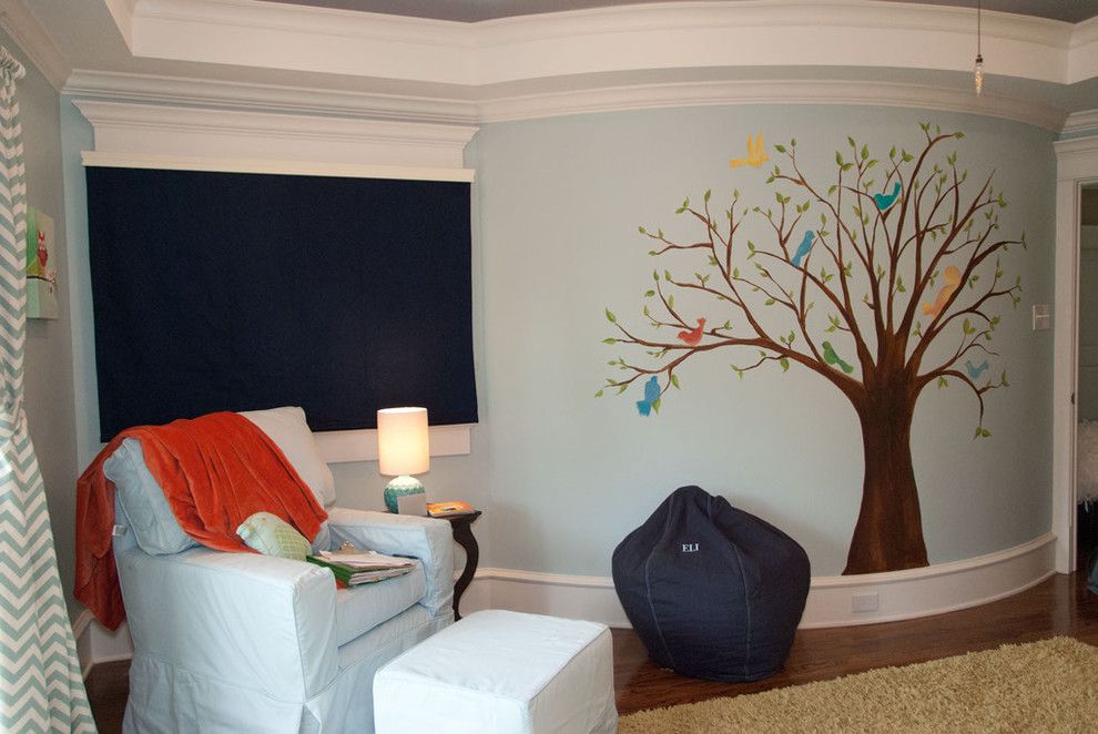 Banana Leaf Dallas for a Traditional Kids with a Hand Painted and Lovebirds Nursery by Banana, Ink.  a Creative Studio