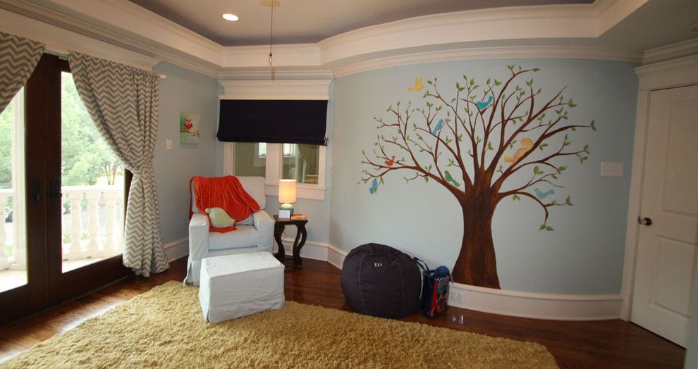 Banana Leaf Dallas for a Traditional Kids with a Squirrel and Lovebirds Nursery by Banana, Ink.  a Creative Studio