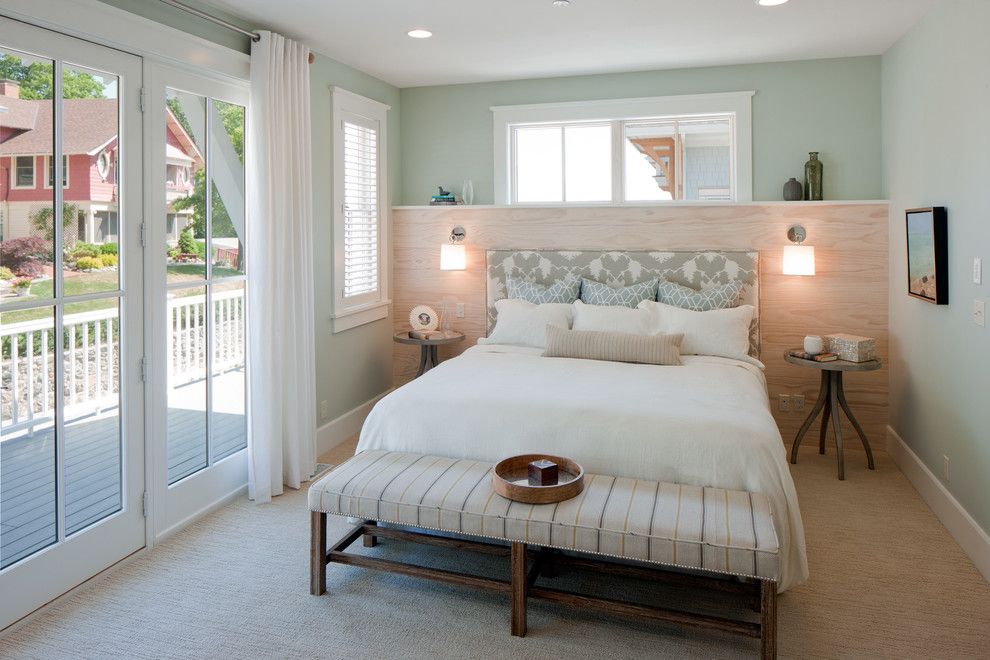 Banc Home Loans for a Beach Style Bedroom with a Padded Headboard and Bluestone at :point West by Insignia Homes