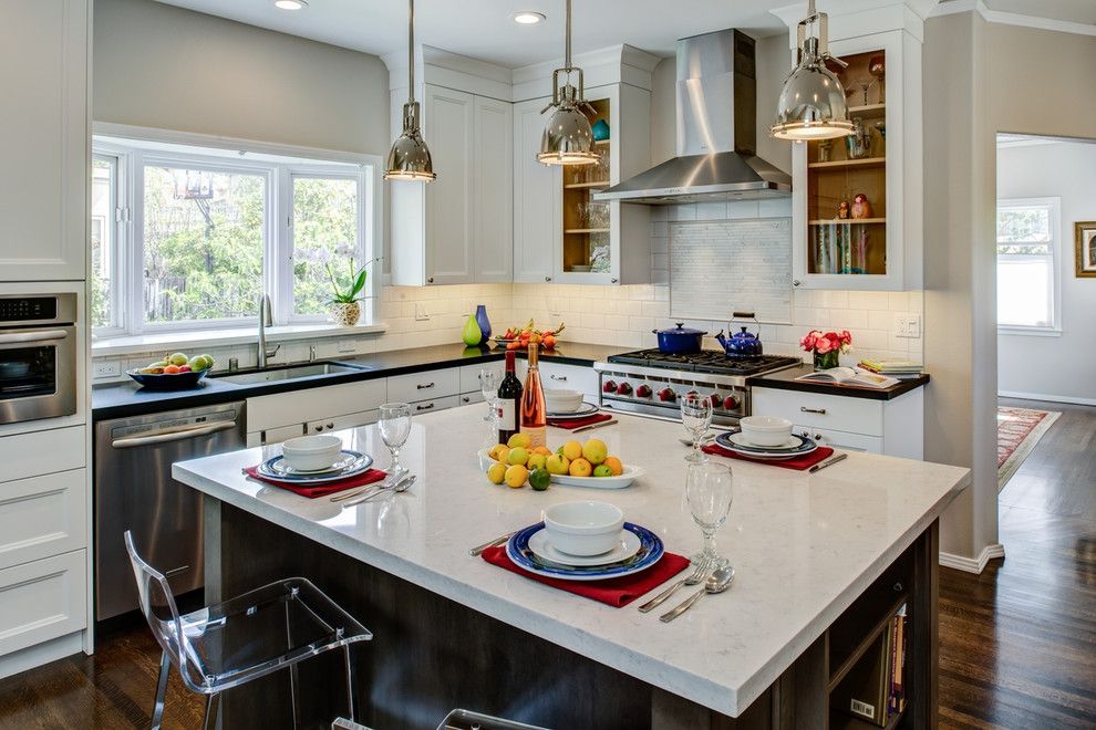 Bar Method Oakland for a Transitional Kitchen with a Floor to Ceiling Cabinet and Oakland Kitchen & Living Space Remodel by Hdr Remodeling Inc.