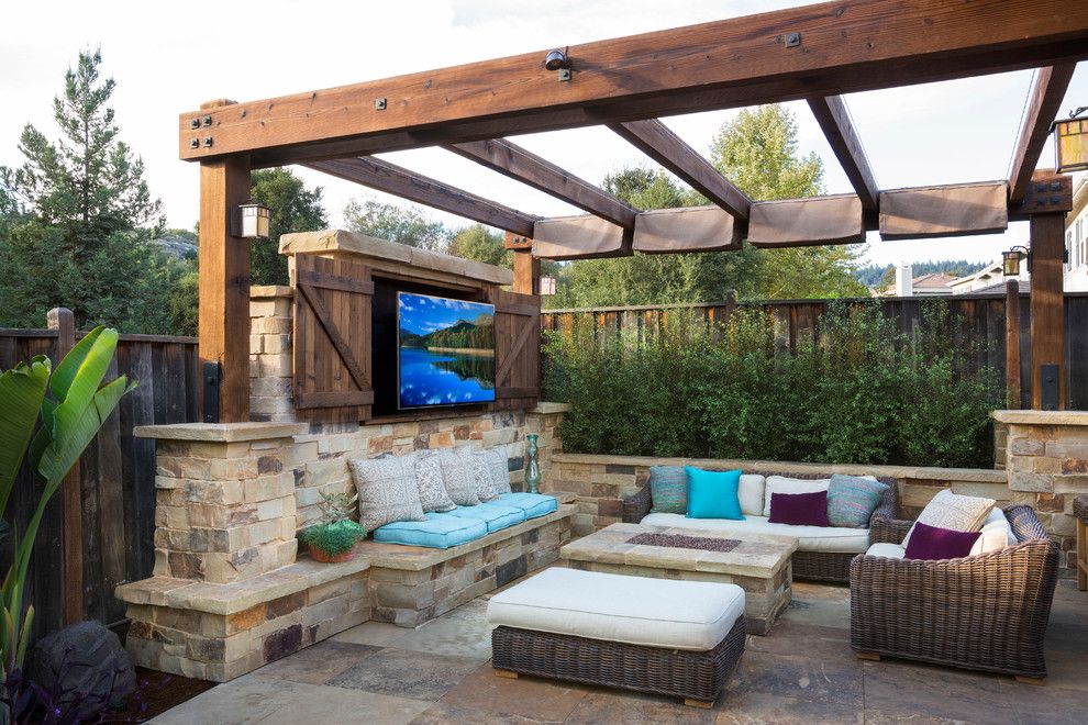 Barn Door San Antonio for a Traditional Patio with a Indoor Outdoor Living and Santa Cruz Ca by West Bay Landscape Co.