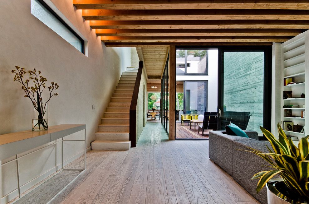 Basketball Court Layout for a Contemporary Staircase with a Deck and Ecologia Montreal by Alexandre Parent