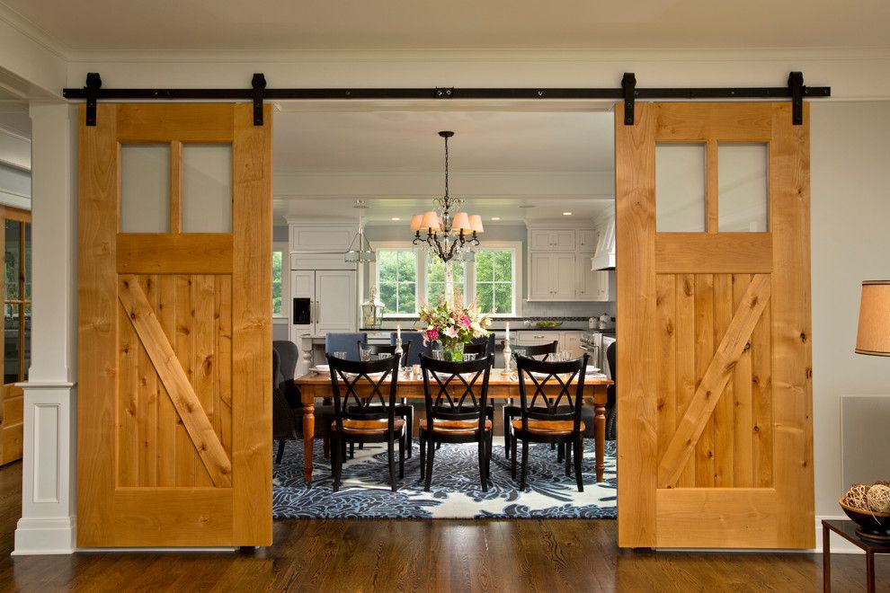 Basketball Court Measurements for a Farmhouse Dining Room with a Natural Materials and Farmhouse Vernacular by Teakwood Builders, Inc.