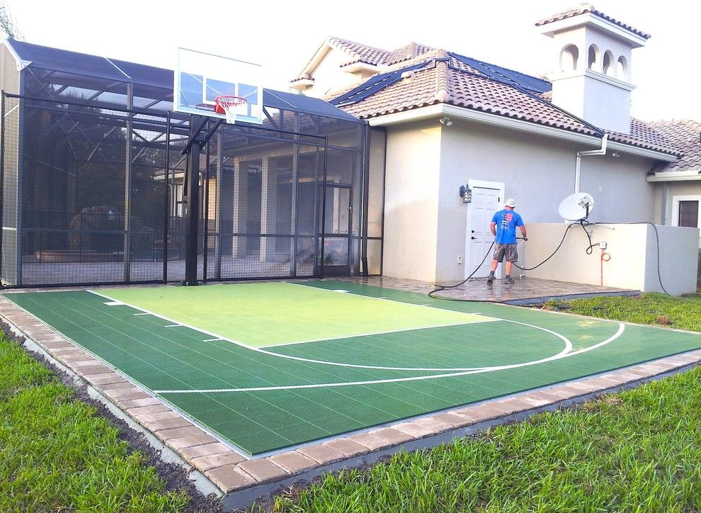 Batting Cage Miami for a Contemporary Landscape with a Sport Court and Lake Butler 3 by Sport Court Cfl