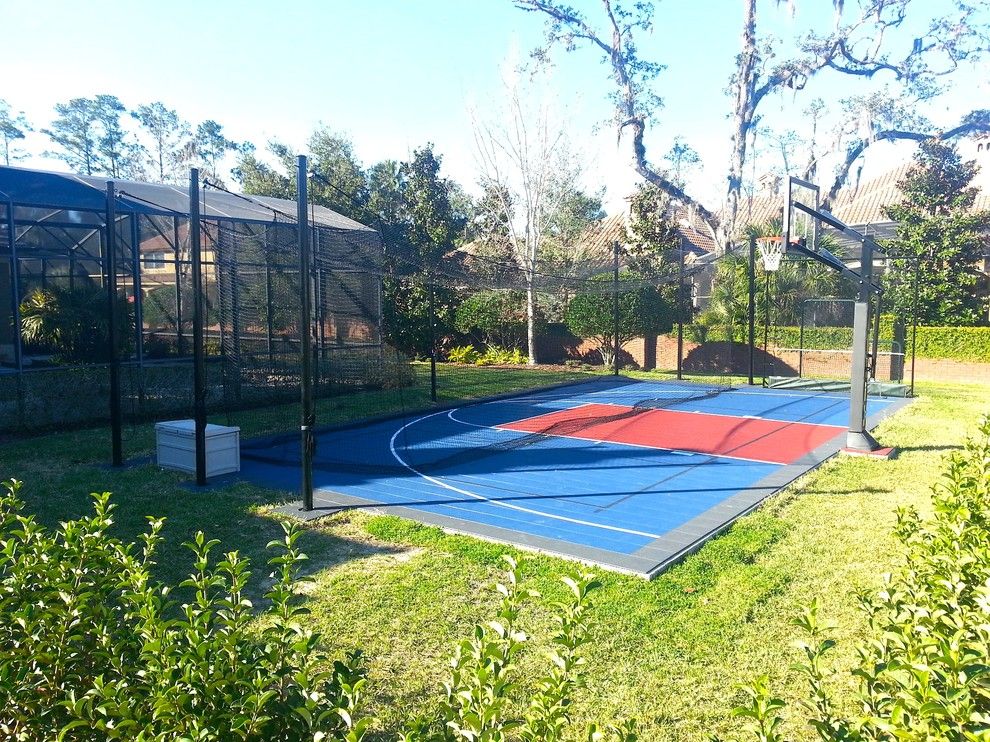 Batting Cage Miami for a Traditional Landscape with a Tennis Courts and Alaqua Lakes by Sport Court Cfl