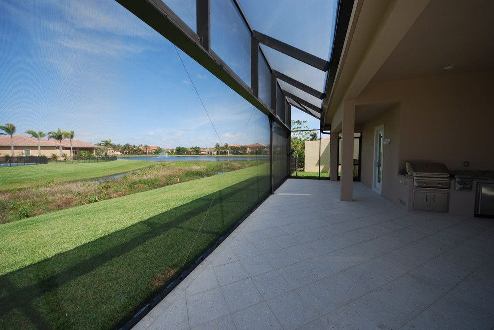 Batting Cages Miami for a Contemporary Patio with a Pool Enclosure and Residential Pool Enclosure by Coastal Screen and Rail