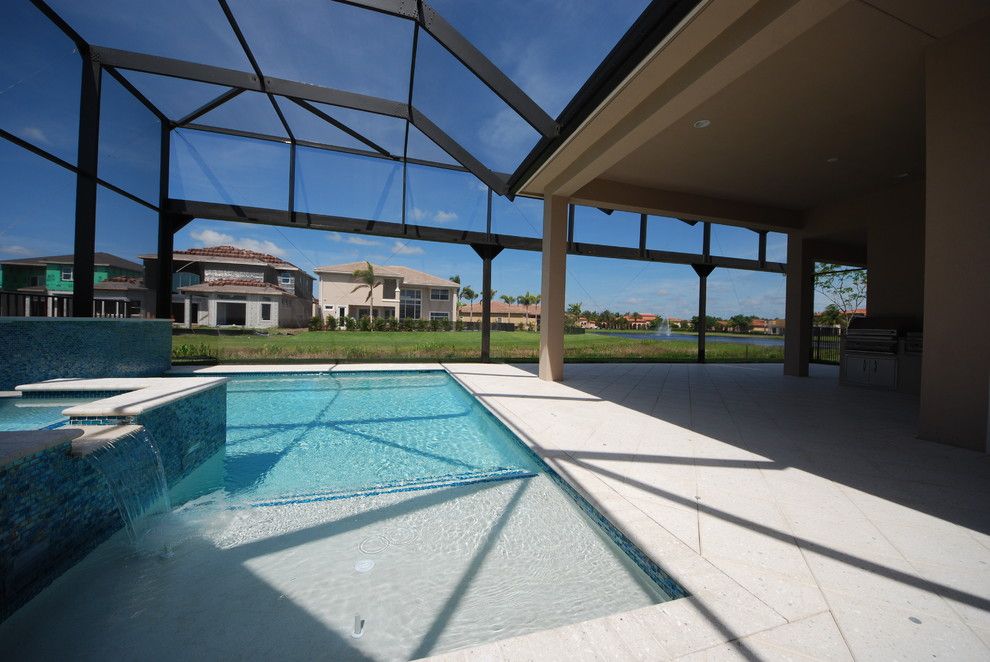 Batting Cages Miami for a Contemporary Patio with a Pool Enclosure and Residential Pool Enclosure by Coastal Screen and Rail