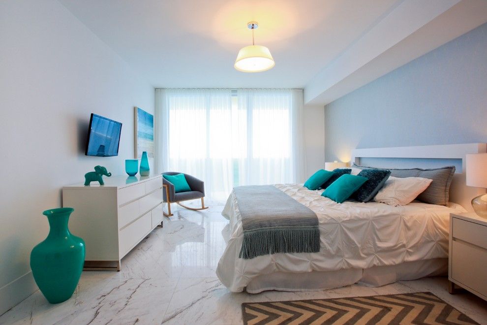 Beach Club Hallandale for a Beach Style Bedroom with a Modern Bedroom and Hallandale Beach Condo by 2id Interiors