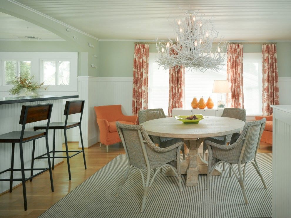 Beach Cottages San Diego for a Beach Style Dining Room with a Blue Walls and Beach Cottage Renovation for Aging in Place by Nancy Van Natta Associates