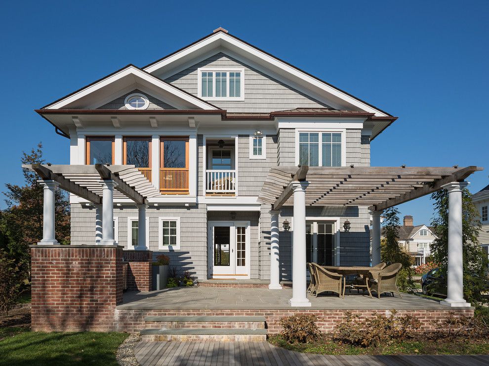 Beach House Half Moon Bay Half Moon Bay Ca for a Traditional Exterior with a White Window Trim and Warren Avenue by Richard Bubnowski Design Llc