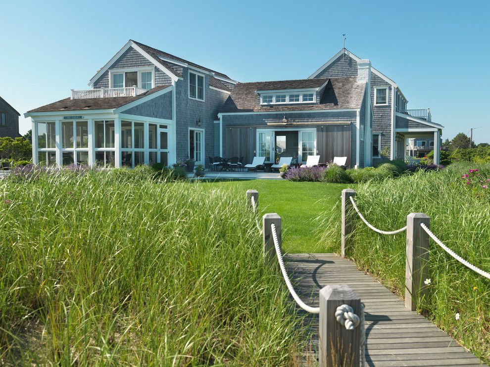 Beach House Hermosa Beach for a Beach Style Landscape with a Rope Railing and Surfside Chic Nantucket by Donna Elle Seaside Living