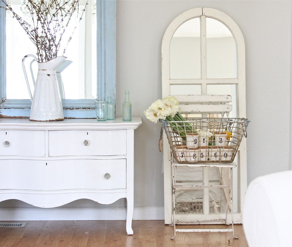 Beach Realty Nc for a Shabby Chic Style Bedroom with a Painted Wood and Dreamy Whites by Dreamy Whites