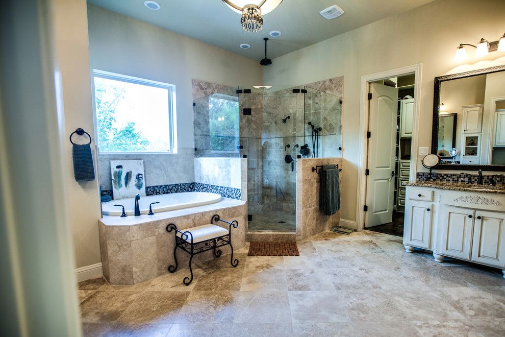 Bella Terra Theater for a Traditional Bathroom with a Dallas Custom Home and Grand English Manor by Bella Vita Custom Homes & Remodeling