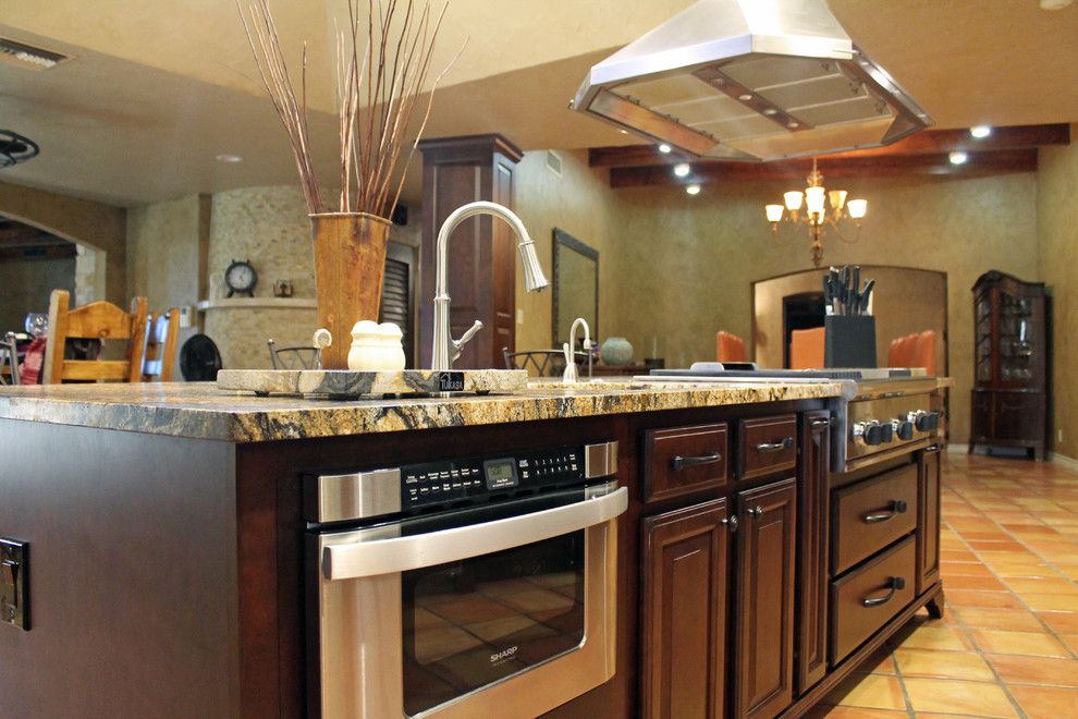 Belterra Austin for a Traditional Kitchen with a Dark Granite Countertops and Traditional Rustic Kitchen Design by Tukasa Creations, Inc.