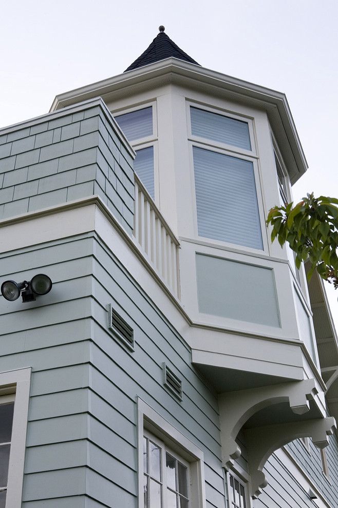 Benjamin Moore Seattle for a Traditional Exterior with a Painted Siding and Bungalow Second Story by Paul Moon Design