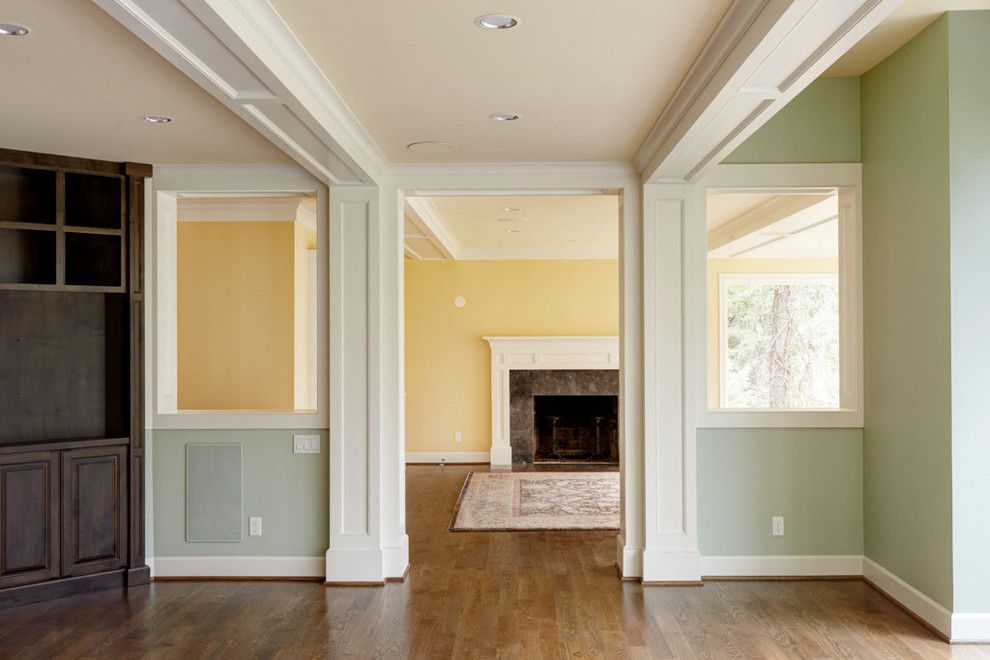 Benjamin Moore Seattle for a Traditional Spaces with a Built in Media Cabinet and Rossmeissl Home by Jordan Valente Construction Llc