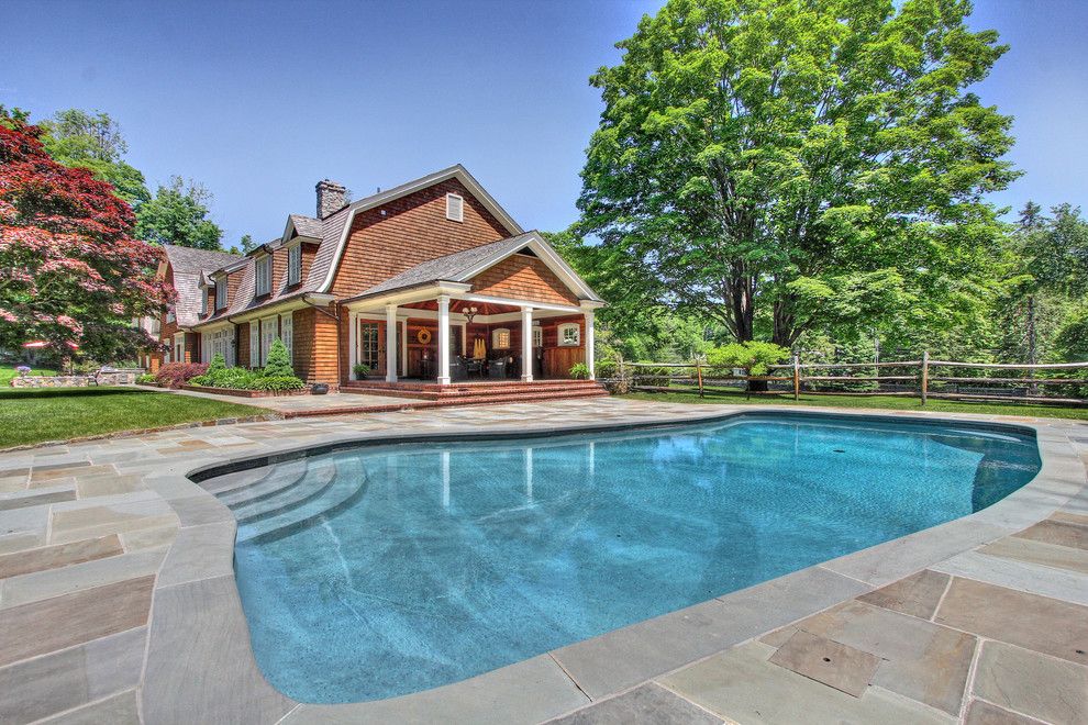 Berkshire Hathaway Real Estate Ct for a Traditional Pool with a Covered Porch and 3167 Burr Street, Fairfield, Ct by Annette Palmieri   William Raveis Real Estate