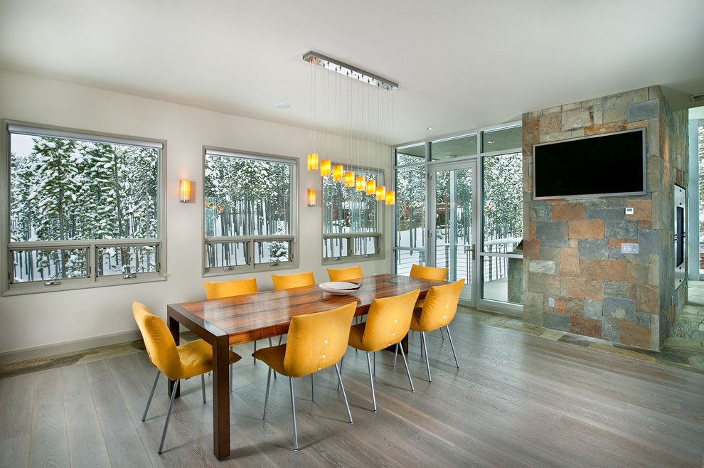 Best Buy Carmel Mountain for a Contemporary Dining Room with a Wall Lighting and Peak 8 Penthouse   Dining Room by New Mood Design Llc