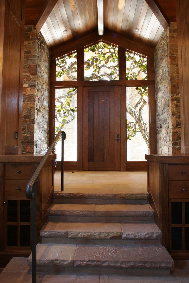 Best Buy Mechanicsburg Pa for a Rustic Entry with a Front Door and Wine Country Living by Mahoney Architects & Interiors