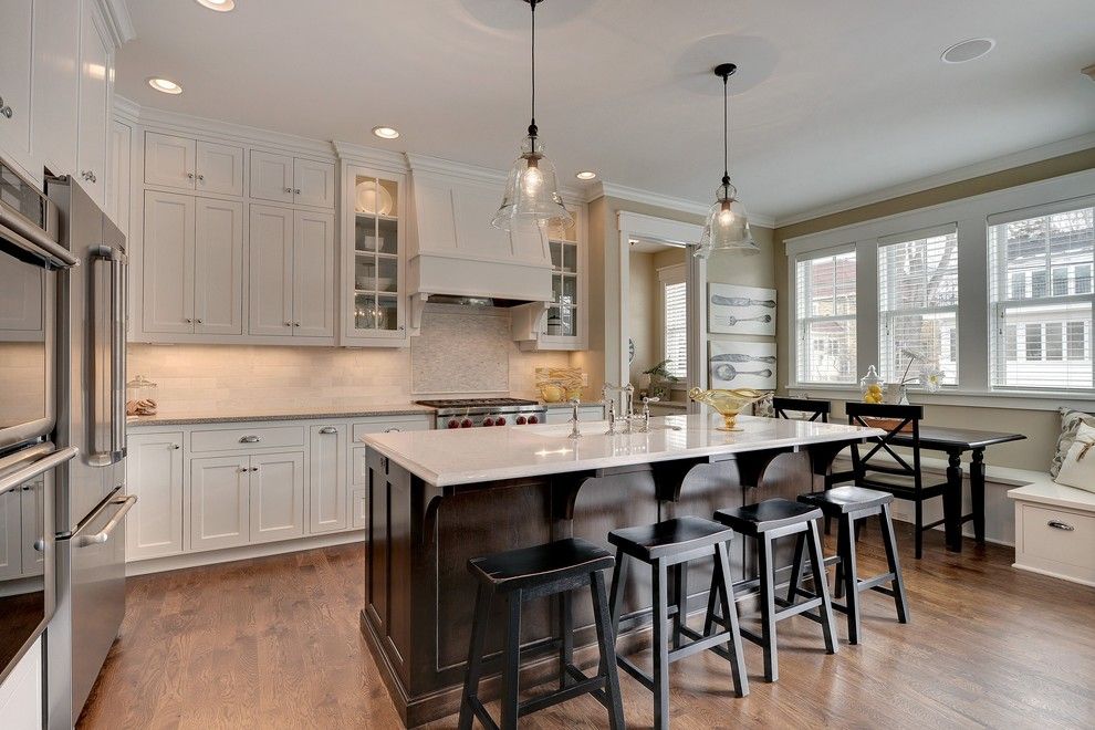 Beveled Edge for a Traditional Kitchen with a Ceiling Flush Cabinets and 2013 Spring Parade of Homes by Highmark Builders