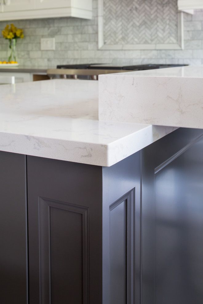 Beveled Edge for a Transitional Spaces with a Tabletop and Ramshaw by Paragon Kitchens