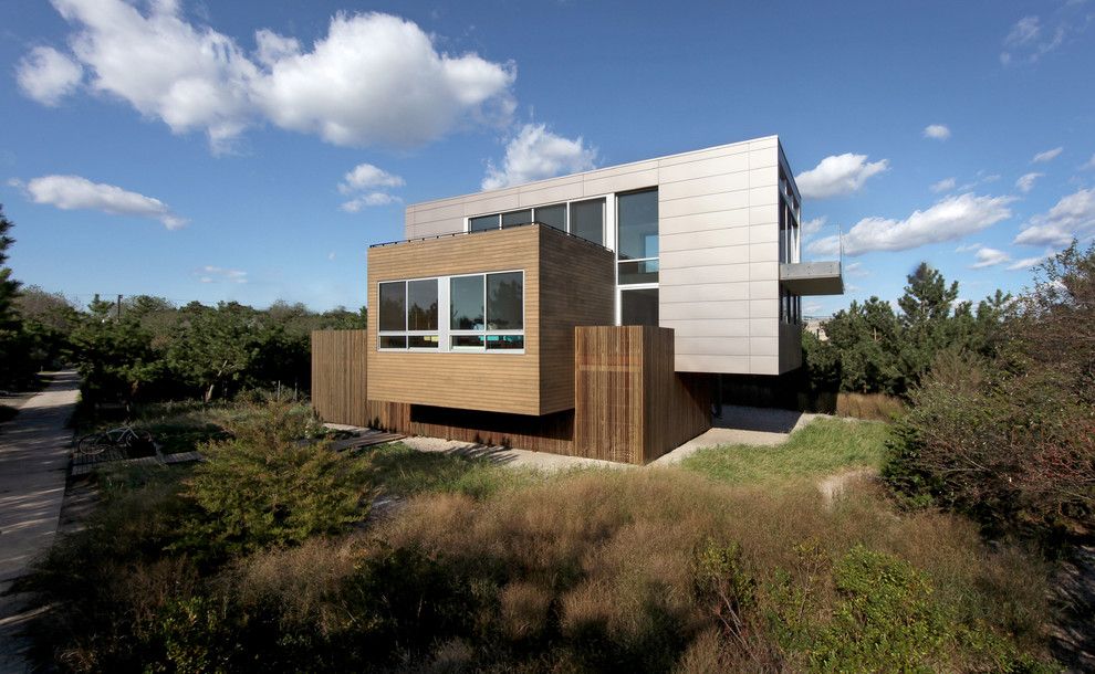 Bike Rack Omaha for a Beach Style Exterior with a Wood Siding and Beach Walk House by Spg Architects