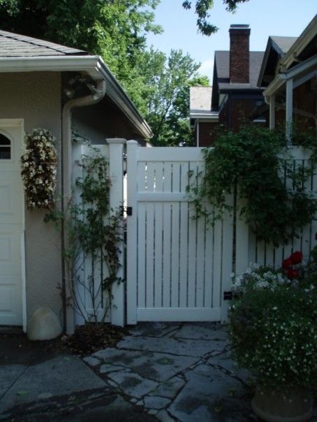 Bloomin Gardens for a  Exterior with a White Gate and Landscaping / Our Work by Bloomin Garden Centre