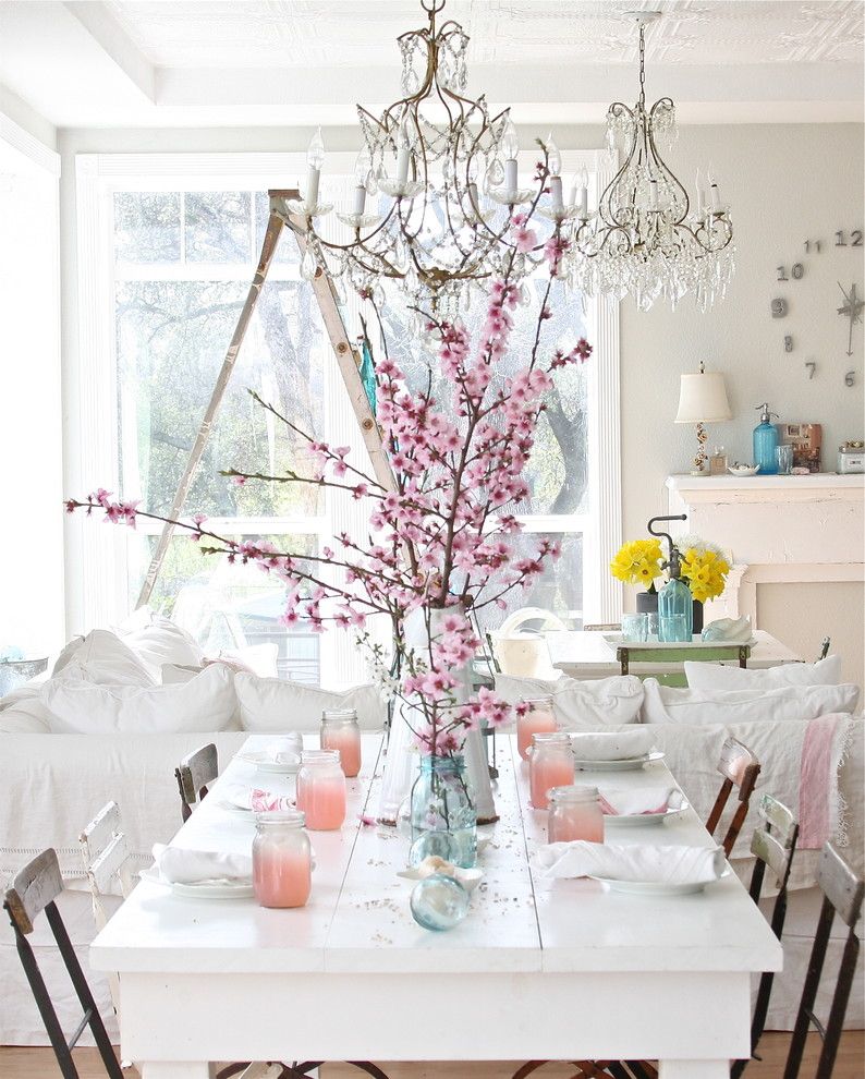 Boca Woods Country Club for a Shabby Chic Style Dining Room with a Place Setting and Dreamy Whites by Dreamy Whites