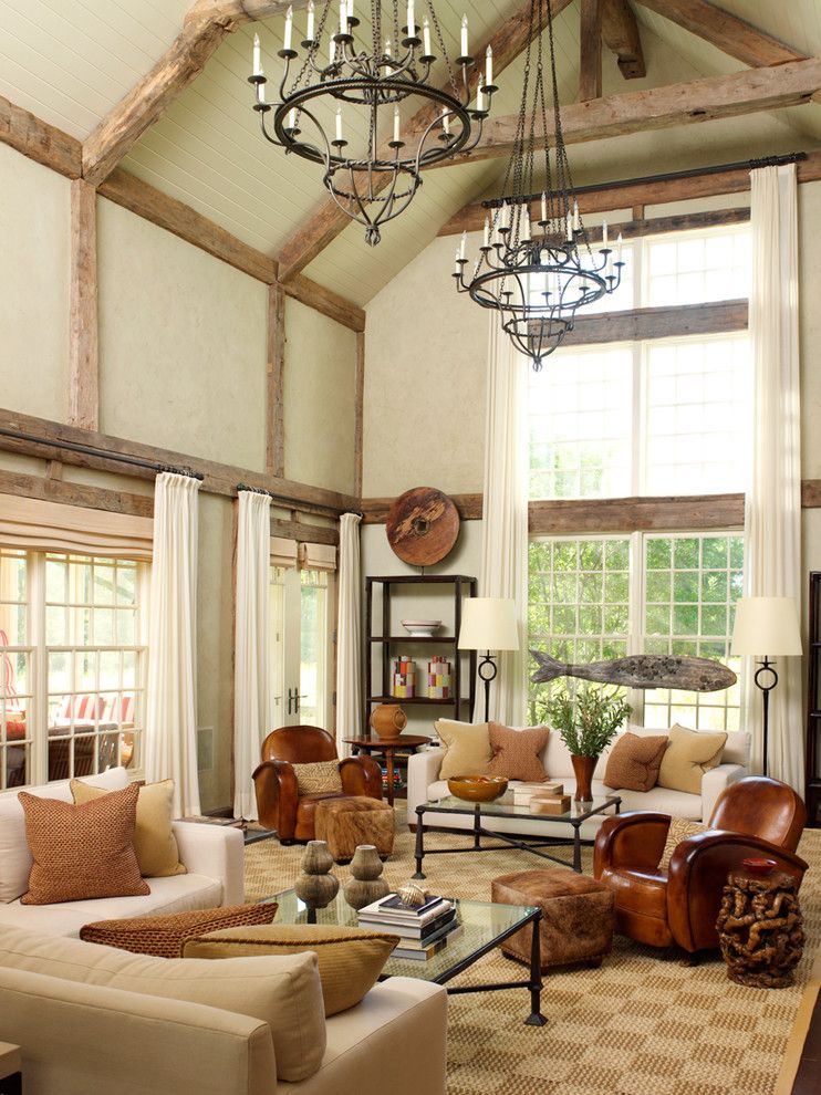 Boca Woods Country Club for a Traditional Living Room with a Fish Sculpture and Bridgehampton Estate by David Scott Interiors