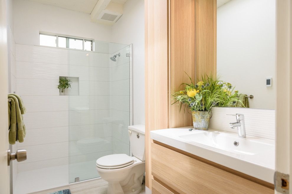 Bodega Bay and Beyond for a  Bathroom with a  and Bodega Bay Remodel by Darcy Tsung Design