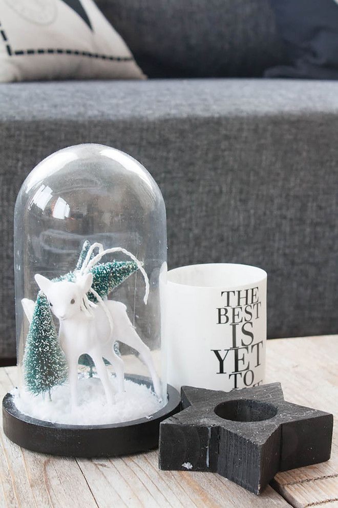 Bottlebrush for a Scandinavian Spaces with a Driftwood Christmas Tree and Scandinavian Style on a Budget in a Small City Apartment by Louise De Miranda