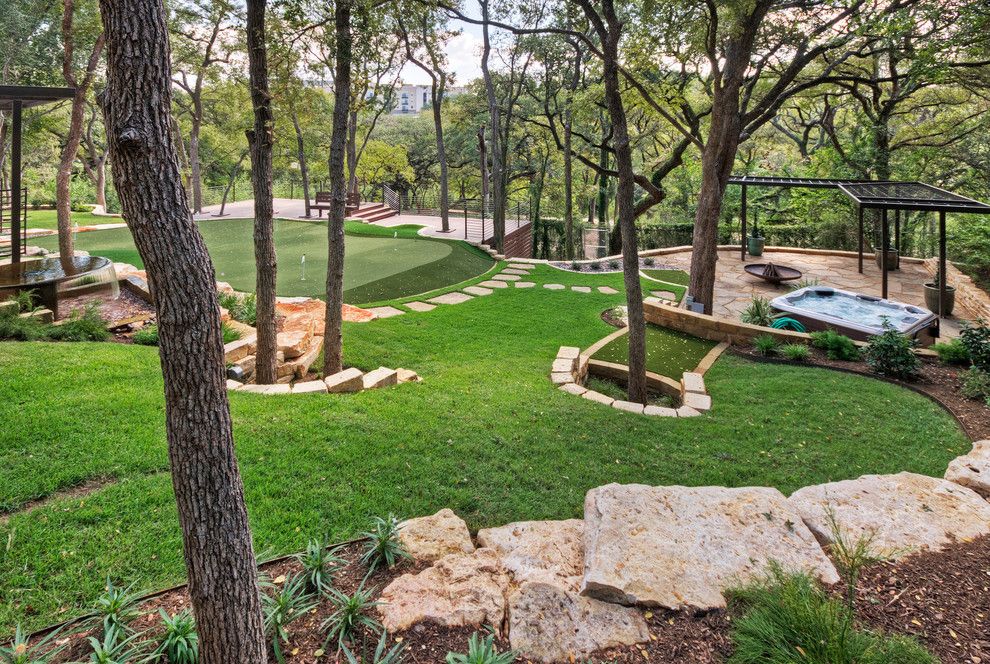 Boulders Golf for a Traditional Landscape with a Patio and Project Four by Pearson Landscape Services