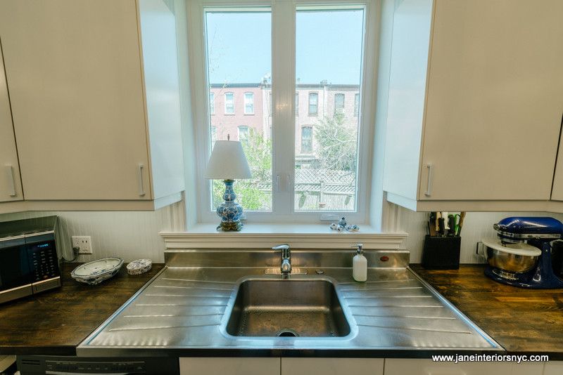 Bowling Alleys in Nyc for a Transitional Kitchen with a Nyc Designer and Blue and White Kitchen by Jane Interiors Nyc