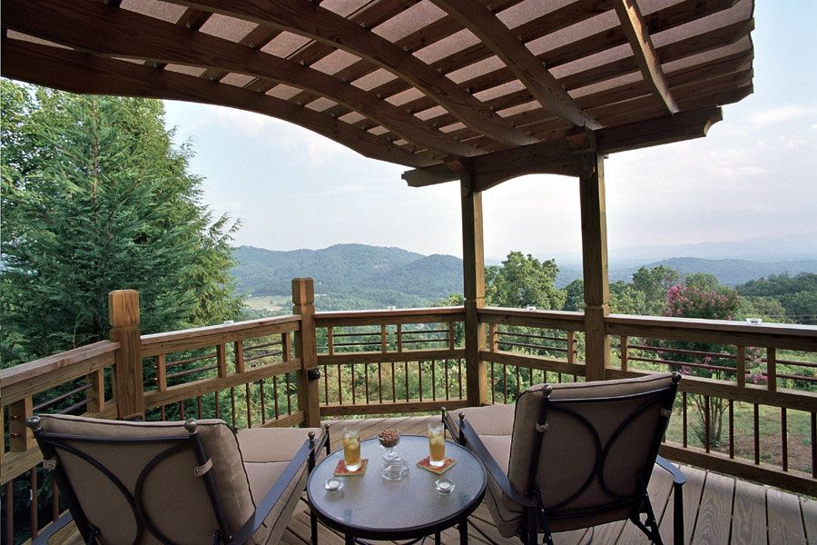 Brooks Furniture Rental for a Craftsman Deck with a Bridge and Suite Deck with View by Sdm Design, Inc.